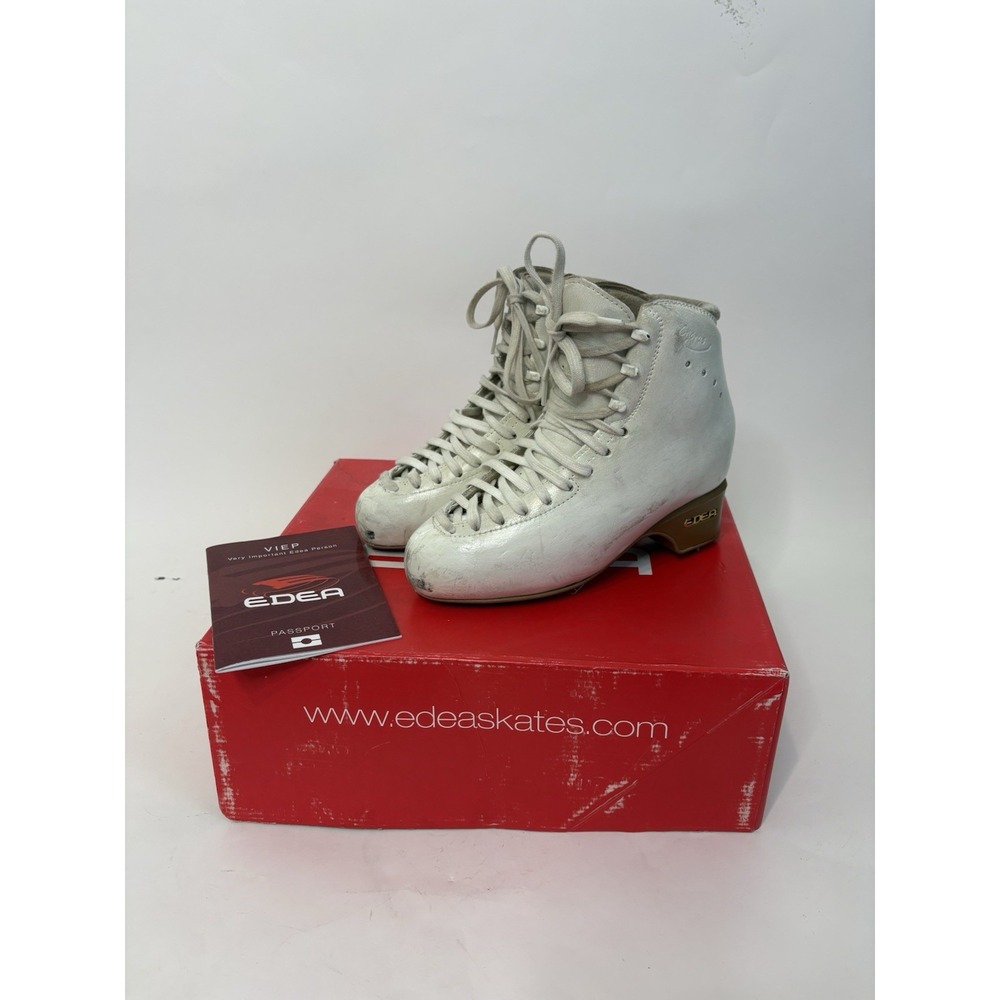 Edea Skates Flamenco Ice Figure Skating Boots Ivory Size 260 C With Box